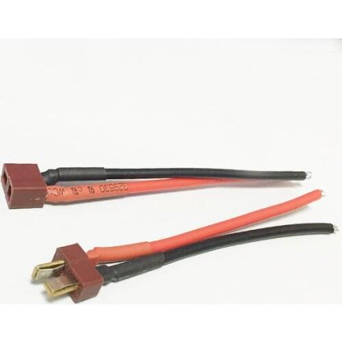 1 Pair 14AWG cable T plug male and T plug female connector Silicone Wire 10CM for RC wholesale price