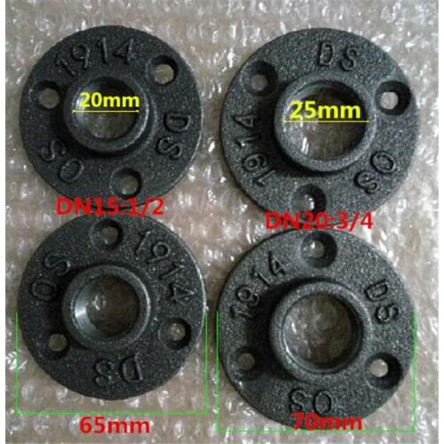 10pcs Iron Pipe Fittings Wall Mount Floor Antique DN15 Flange Piece Hardware Tool cast iron flanges gietijzeren buisleidingen