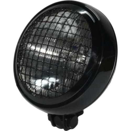 6" Chrome Round Motorcycle Headlight Sealed Beam Clear Bottom Mount Headlamp For Suzuki Kawasaki Yamaha Honda Harley