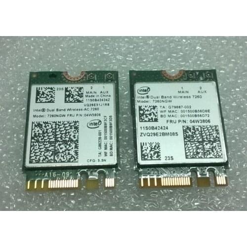 95% New TA 7260 7260NGW NGFF Wireless Card FRU 04W3806 for Thinkpad T440p T540p X240s X1c W540 in stock free ship