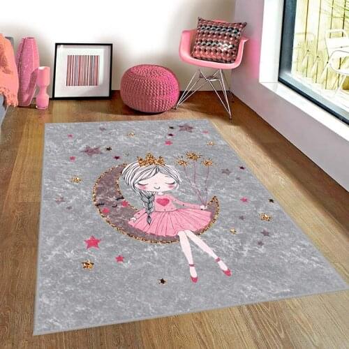Princess pattern kids room rug, game carpet, children rug