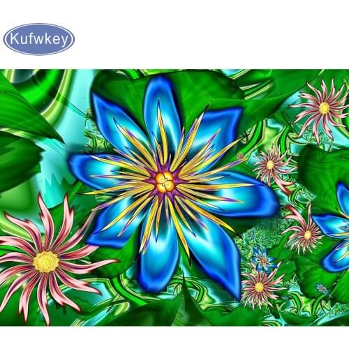 Diy Diamond Paintings Abstract Flower Diamond Pattern Beadwork Pictures Needlework cartoon world Diamond Mosaic Crafts