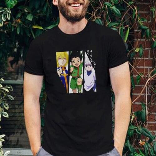 Hunter X Hunter Killua Baka Vogue Print Anime Tshirt Manga Kurapika Short-Sleeved O-Neck Summer Top Vintage Aesthetic Tee