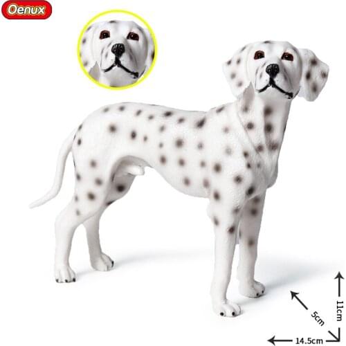 14.5*5*11CM Children Simulation Static Solid Wild Animal Model Large Standing Dalmatian Pet Dog Hand-made Plastic Toy