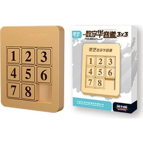 Intelligence Wooden Klotski Number Puzzle Magnetic Jigsaw Sliding Game Toy Slide Number Puzzle Education Montessori Toy 69HE