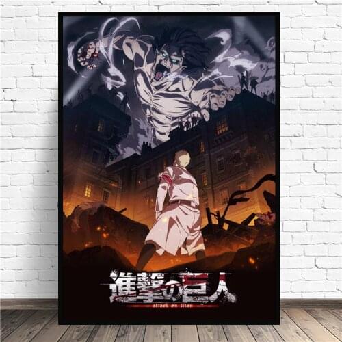 Attack on Titan Canvas Painting Wall Anime Art Pictures Prints Home Decor Wall Poster Decoration For Living Room