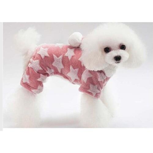 Coral Fleece Pet Dog Jumpsuit Warm Dog Clothes Winter Puppy Clothing Soft Jacket Sweater For Small Medium Dogs Cats Chihuahua
