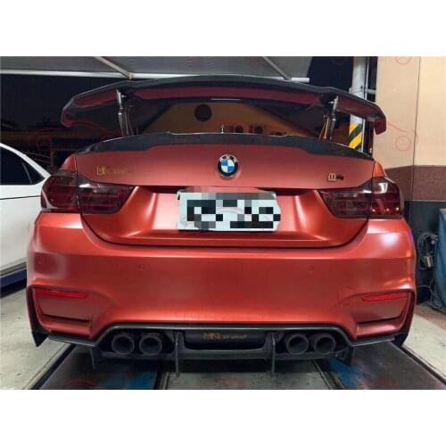 M3 m4 ps&m estilo fibra de carbono amortecedor traseiro difusor para bmw f80 m3 sedan f82 m4 coupe & f83 m4 conversível 12-19