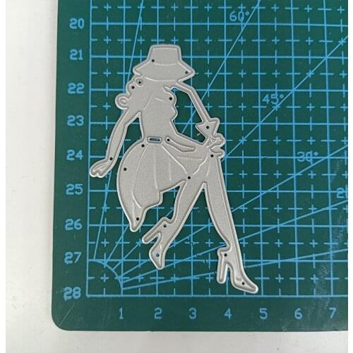 Metal Cutting Dies Fashion Hat Girl DIY Stencil Scrapbooking Album Embossing Paper Card Making Decor 2021 Punch Template
