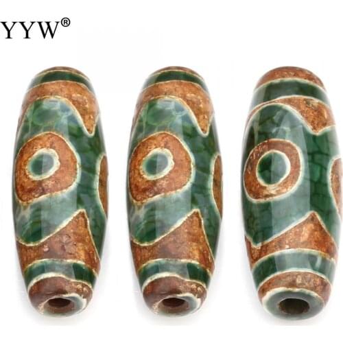 Natural Tibetan Dzi Beads, Drum, 30x13mm, Hole:Approx 2.2mm, Sold By PC