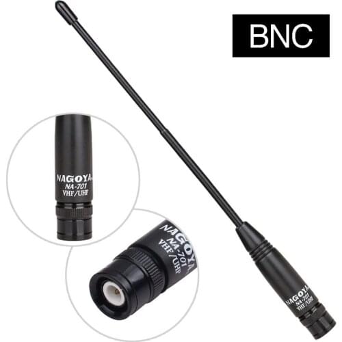 New Nagoya NA-701 BNC 144/430Mhz Dual Band High Gain Soft Antenna NA701 For Walkie Talkie ICOM Yeasu Kenwood Two Way Radio
