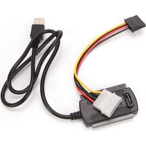 New 4 Pin USB 2.0 to IDE SATA Adapter Cable Power Cable for 2.5 3.5 D Hard Drive Adapter Converter Cable