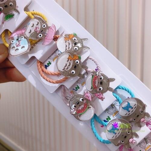 Cute My Neighbor Totoro Small Rubber Band Braided Hair Rope New Childrens Hair Accessories Acrylic Hair Rope Role Playing