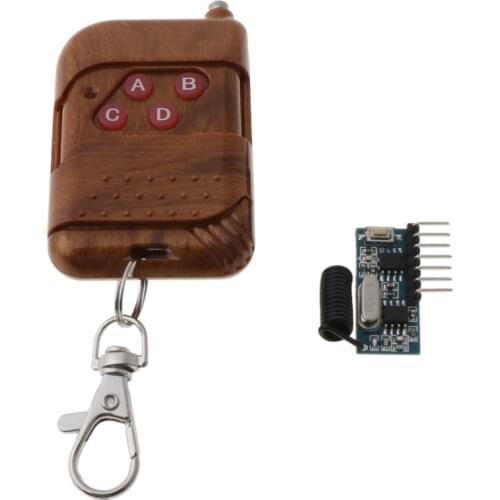 Remote Control Wireless Receiver Switch Socket Learning Code EV1527 Decoding Module Button 433MHz 4CH Output LED Electric Door