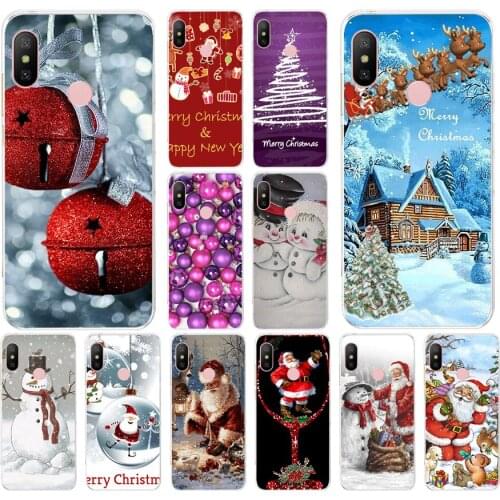 239FG New Year Snowman Colorful Merry Christmas Soft Silicone Tpu Cover phone Case for xiaomi redmi 7 7a note 4A 4X 6 Pro 6A 7
