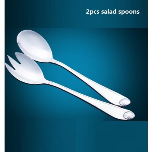 Stainless steel tableware salad fork Spaghetti Pasta spoon Salad spoon Fruit fork Western vegetable fork