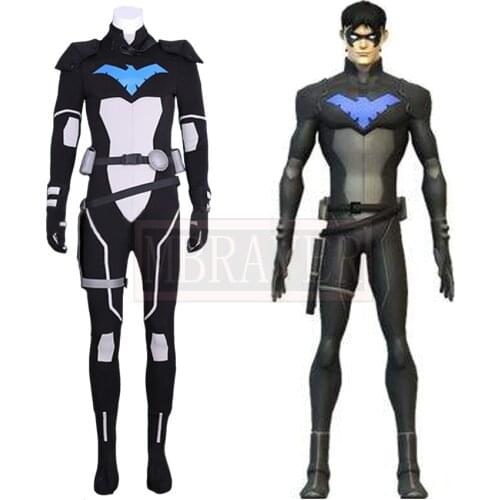 Superhero Nightwing Halloween Uniform COS Clothing Cosplay Costume Custom Made Any Size