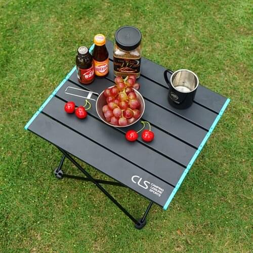 Ultralight Portable Folding Camping Table Foldable Outdoor Dinner Desk High Strength Aluminum Alloy for Tableware for Camping