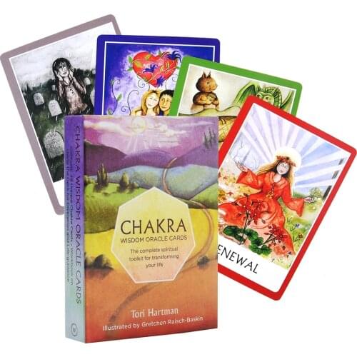 Tarot Chakra Wisdom Oracle Card Board Deck Games Playing Cards For Party Game With PDF Guidebook