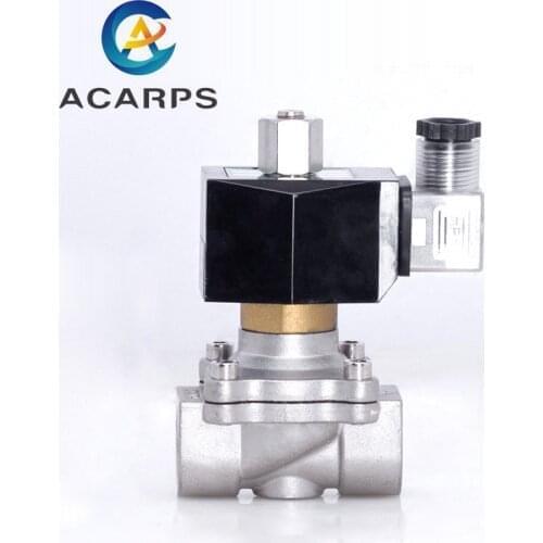 1/2" 3/4" 1" 1-1/4" 2" Normally Open Stainless Steel Waterproof Solenoid Valve 12V 24V 220V 24VDC For Water Gas Oil