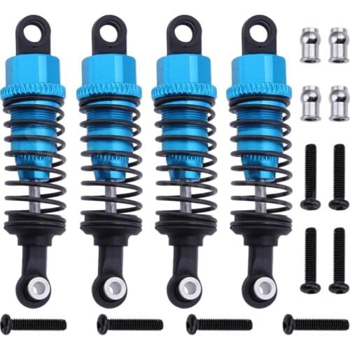Quality 4Pcs Aluminum Shock Absorber Assembled Replacement A949-55 for 1/18 WLtoys A959 RC Car A969 A979 K929 Upgrade Parts Blue