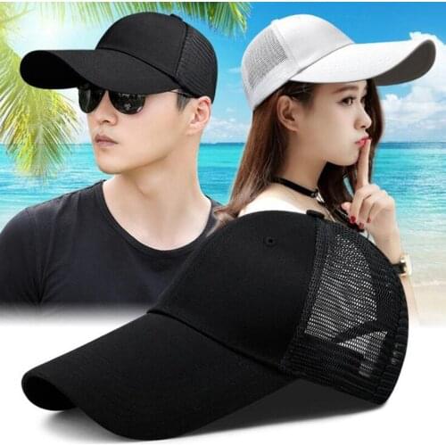 XdanqinX Adjustable Size Mens Sports Cap Womens Breathable Mesh Cap Simple Baseball Caps Snapback Hat 2020 Summer Beach Hats