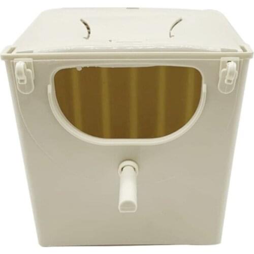 Bird Breeding Box Parakeet Nesting Box Bird Nest House Cage Hanging Bird Hut for Finch Cockatiel Conure Parrot 85DA