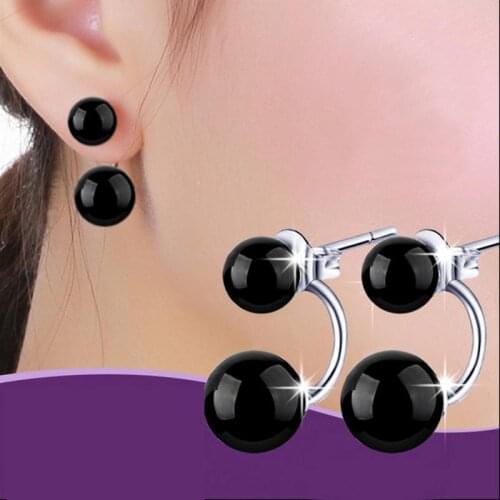 Natural Earrings stone Stud Earrings For Women Silver plated color Brincos Earing Oorbellen Earings Jewelry Gift Wholesale J107