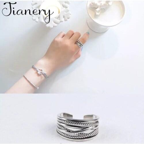 JIANERY New Design Vintage Silver Color Multi-layer Rings For Women Boho Antique Rings Party Bohemian Jewelry