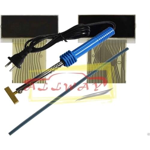 Dashboard LCD For Mercedes E-class(W210), right+left display and Soldering T-Iron + Rubber T-tips