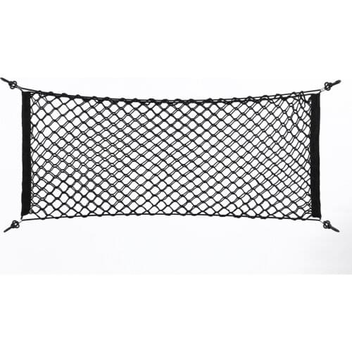 100x40cm Nylon Plastic Black Car Storage Bag Truck Rear Cargo Net Luggage Organizer Hook Pouch