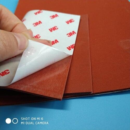 2pcs/lot 2mm Adhesive Silione Foam Rubber Sheet 163x203x2mm, Closed Cell Silicon Sponge Sheet High Temps Resist Red Mat