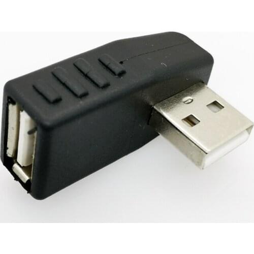 2pcs angle 90 degree USB 2.0 A Male Female Adapter Connecter for Laptop PC Durability and Stable Performance