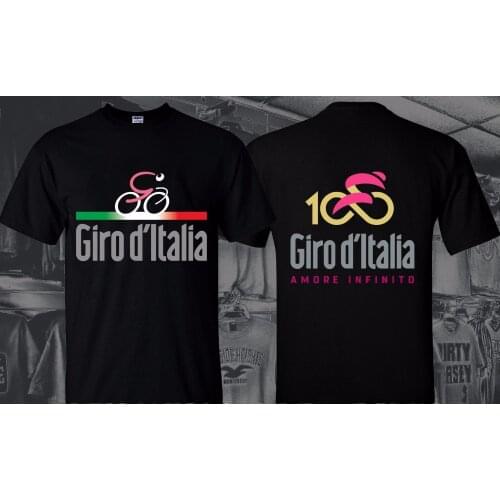 2019 Fashion Male Short Sleeve pattern Tees O-Neck Hipster T-shirt GIRO-D'ITALIA AMORE IFINITO AMORE rock T shirts