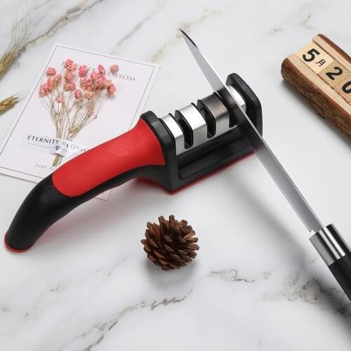 Knife Sharpener 3 Stages Professional Kitchen Sharpening Stone Grinder knives Whetstone Tungsten Diamond Ceramic Sharpener Tool