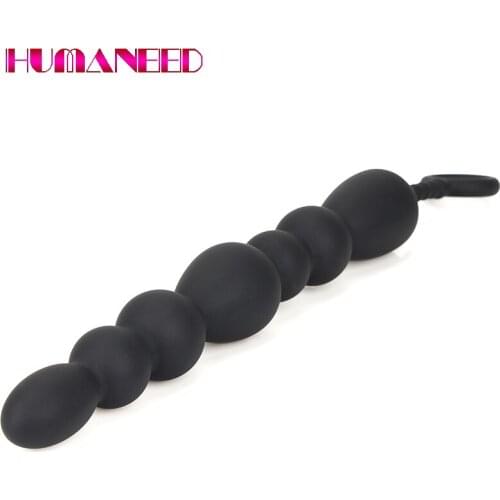 39cm Fetish Black Anal Plug Medical Grade Silicone Butt Plug Anal Trainning for Female Anus Toys Anal Beading Women Sexy Product