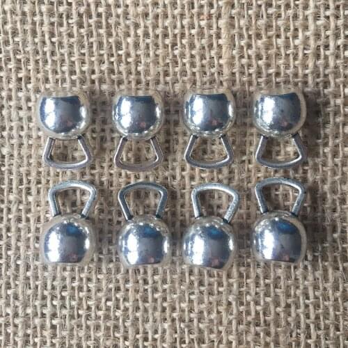 6 Pcs/lot 18x12mm Kettle Bell Charms for Jewelry Making Pendant Silver Color DIY Necklaces Earrings Bracelets A138