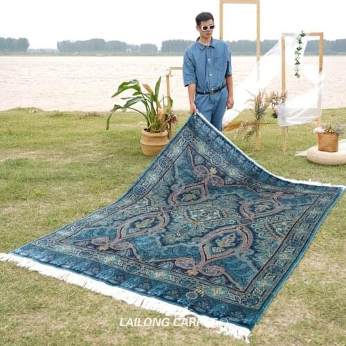 6'x8.3' Handknotted silk carpet for floor home decoration kashmir carpet (YWX126A)