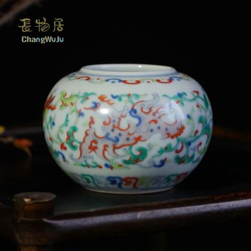 Changwuju in Jingdezhen home decoration accessories ceramic the blue and white clashing colour porcelain writing brush washer