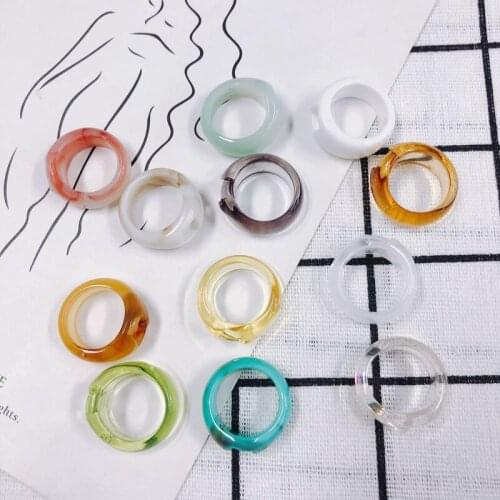 DIY jewelry accessories fresh and transparent halo dyeing jelly color can be inlaid jewelry ring accessories materials