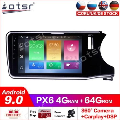 Android10.0 Car gps navigation Radio player for Honda City Grace 2014-2017 DVD Player Touchscreen Multimedia GPS Navigation dsp