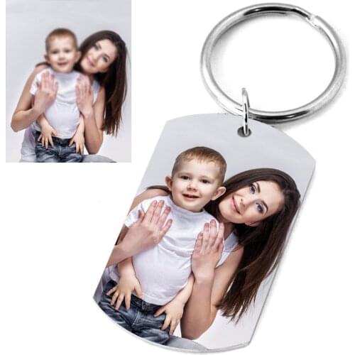 Custom Photo Keychain,Engraved Photo Keychain,Personalizd Picture Keychain for Boyfriend Husband,Valentines Gift,Gift for Couple