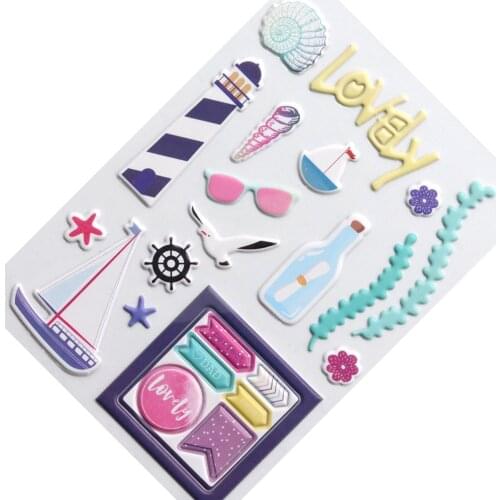 Crzcrafter Puffy Motif Stickers Self Adhesive For Scrapbooking Card Making Journal Embellishments Decoration