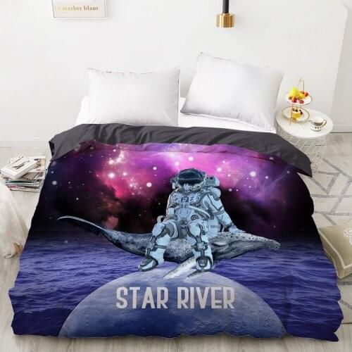 Cartoon Childrens Duvet cover Quilt/Blanket/Comfortable Case Bedding for kids baby girls 140x200 for Home Space astronaut RIVER