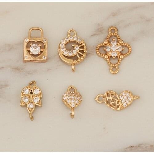 HAOSAW 10Pcs Jewelry Accessories/Connector/Multil Shape/Earrings Pendants/Jewelry Findings & Components/Hand Made/DIY Making