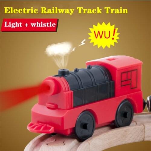 Combination Of Magnetic Electric Locomotive Train Wooden Track Accessories Compatible With BRIO And Main Brand Track Railway