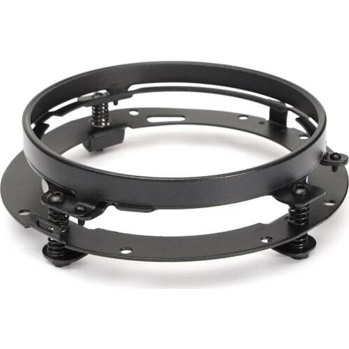 2PCs 7" Inch Motorcycle LED Headlight Adapter Mounting Ring Bracket Round Moto Light Holder For Harley Jeep Wrangler JK TJ