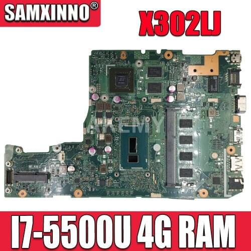 Akemy X302LJ MAIN_BD._4G/I7-5500U/AS GT920M V2G 90NB07V0-R00020 Motherboard For ASUS X302LA X302LJ Laptop Mainboard 100% Tested