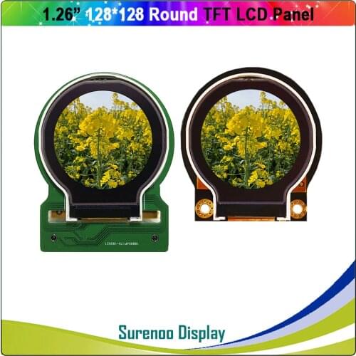 1.26 / 2.2 Inch Round Circle Circular128X128 TFT LCD Display Module Screen Build-in ST7687S Parallel SPI for Arduino