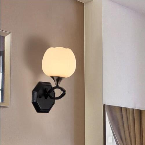 New American style living room wall lamp led bedroom creative hotel bedside wall lamp staircase corridor wall aisle lamp